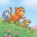 Cuddly Critters (tm) cute cartoon animal characters: Cuddlebunch 01