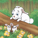 Cuddly Critters (tm) cute cartoon animal character: Rodney Rabbit 04
